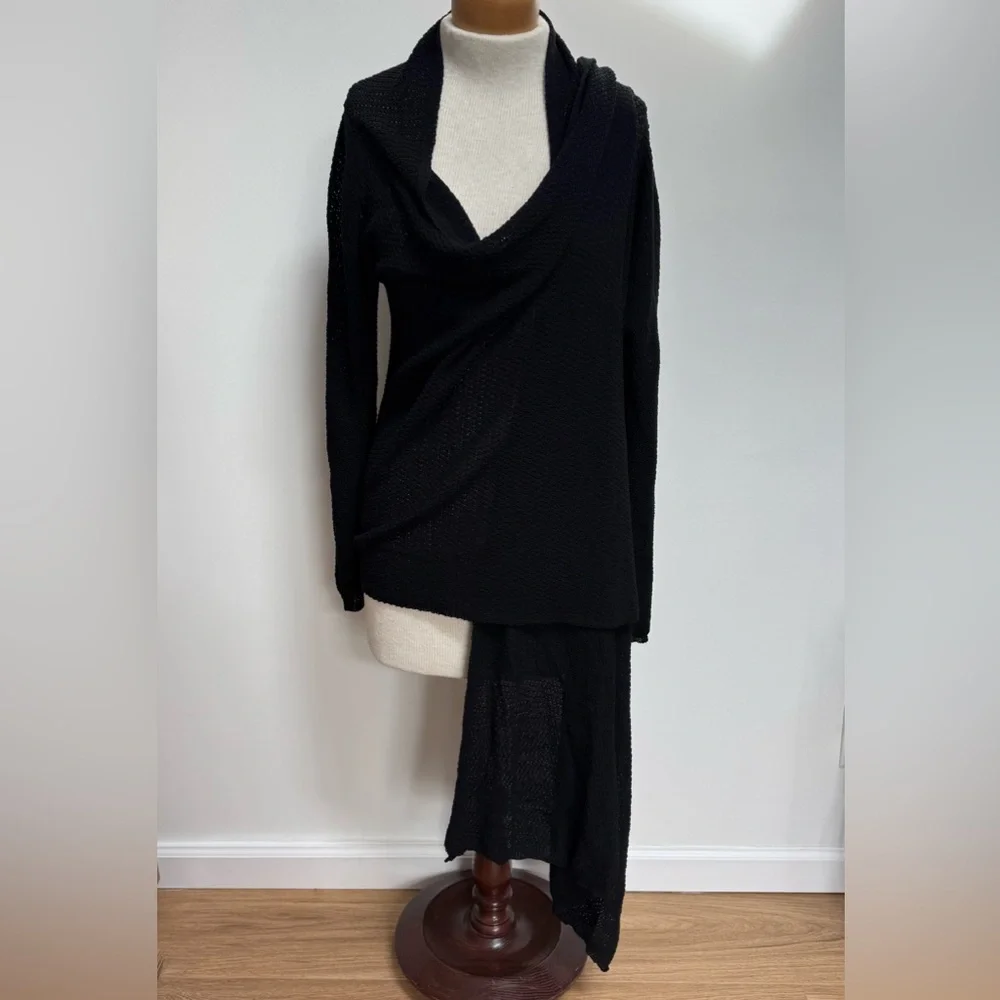 Ruti Haven Knit Wrap Cardigan Women S/M Drapey Crossover Relaxed - Picture 2 of 13